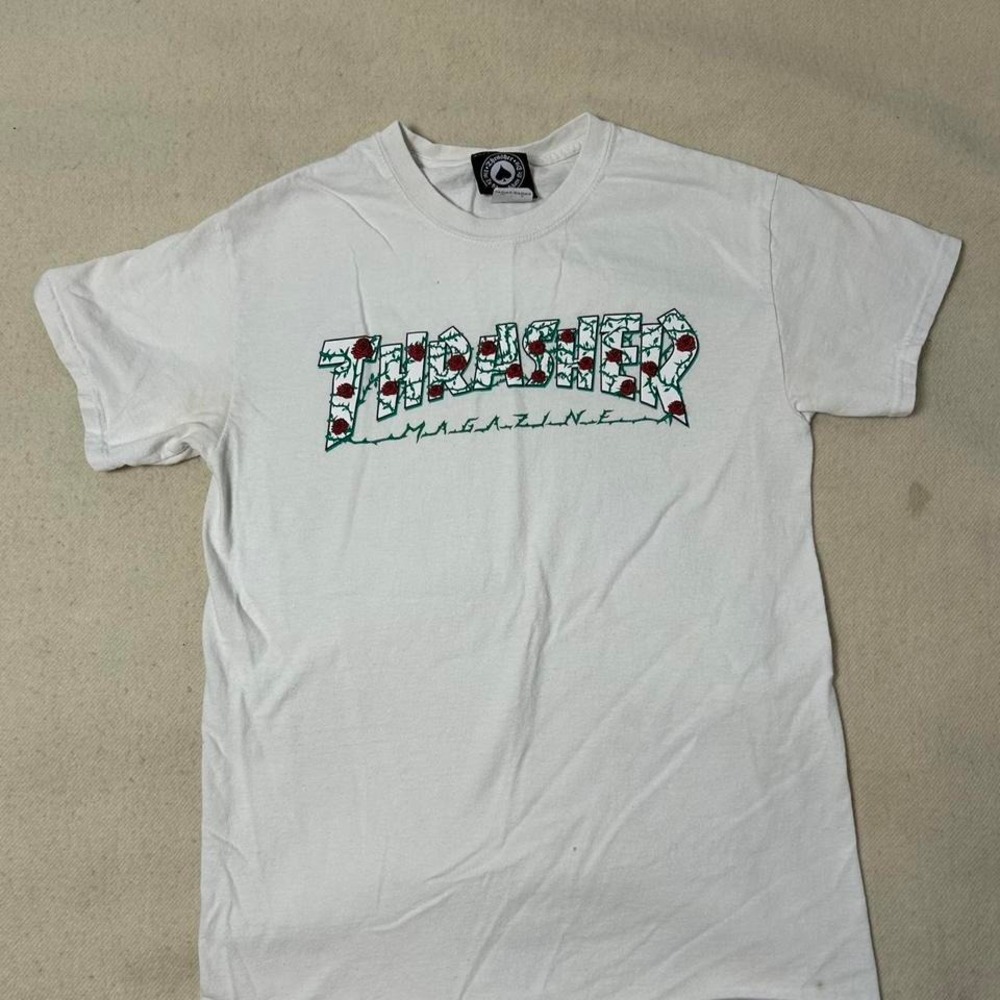 Thrasher Magazine‎ Graphic Shirt Rose Thorn Logo Mens S Skateboarding